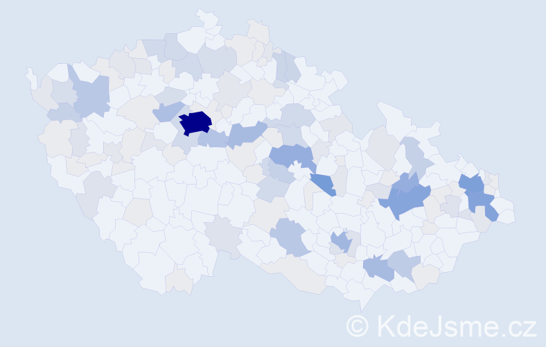 Příjmení: 'Nykl', počet výskytů 448 v celé ČR