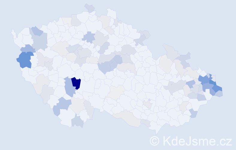 Příjmení: 'Bolek', počet výskytů 429 v celé ČR