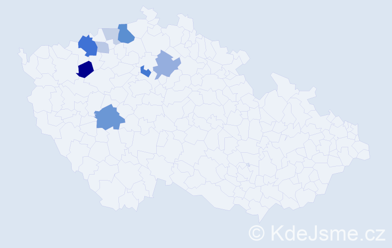 Příjmení: 'Gadžová', počet výskytů 21 v celé ČR