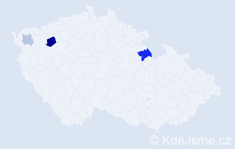 Příjmení: 'Schediwá', počet výskytů 6 v celé ČR