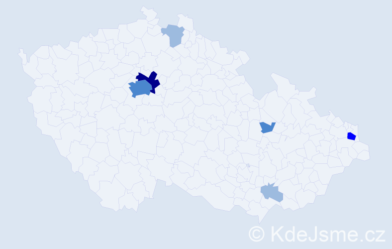 Příjmení: 'Bátora', počet výskytů 13 v celé ČR