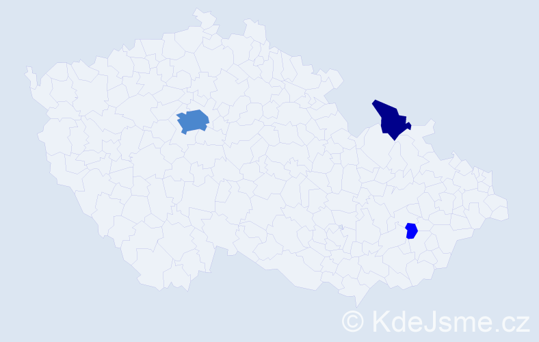 Příjmení: 'Ruberl', počet výskytů 6 v celé ČR