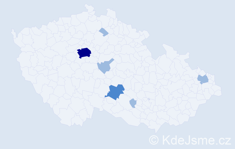 Příjmení: 'Koretska', počet výskytů 10 v celé ČR