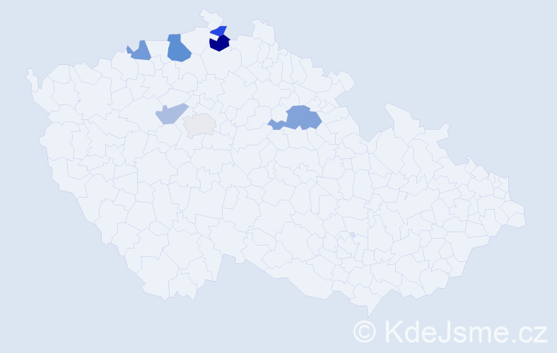 Příjmení: 'Bendelová', počet výskytů 11 v celé ČR