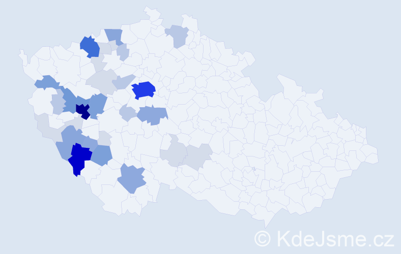 Příjmení: 'Řáhová', počet výskytů 113 v celé ČR