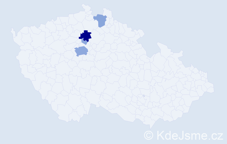 Příjmení: 'Haselbachová', počet výskytů 13 v celé ČR