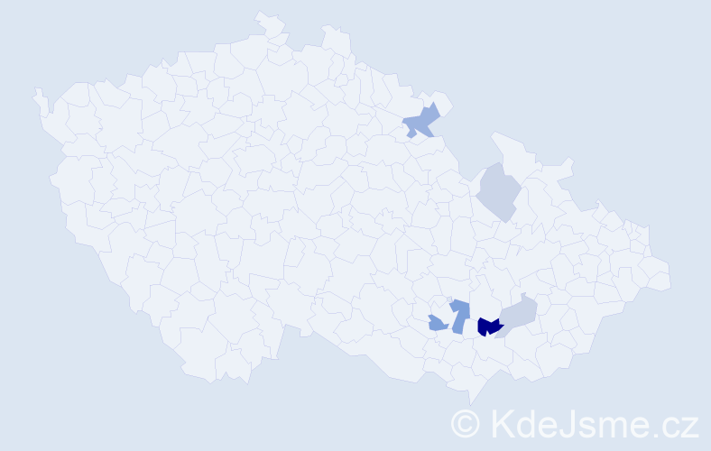 Příjmení: 'Mlčouch', počet výskytů 10 v celé ČR