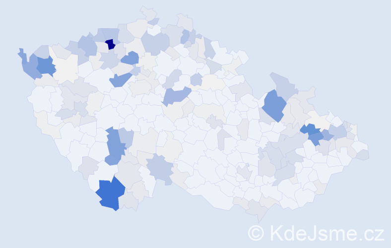 Příjmení: 'Dunka', počet výskytů 948 v celé ČR
