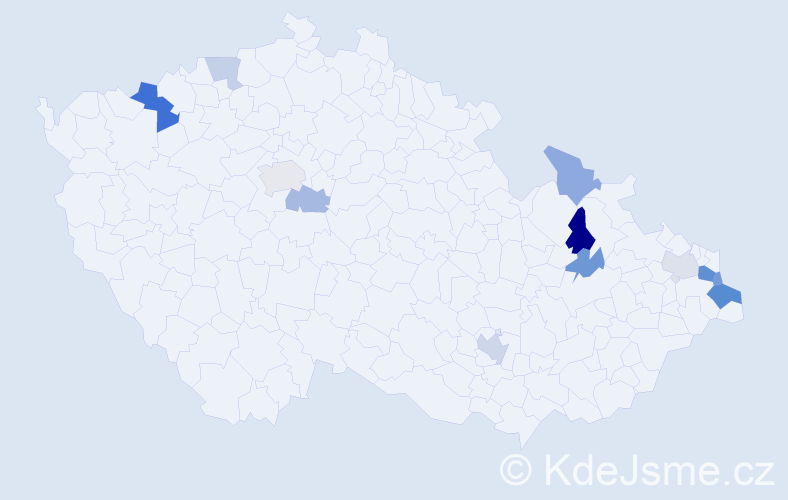 Příjmení: 'Čapkovičová', počet výskytů 22 v celé ČR
