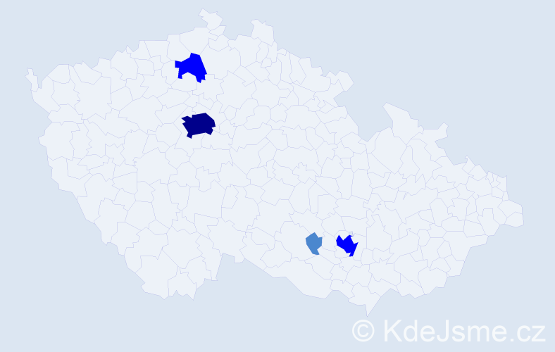 Příjmení: 'Khoder', počet výskytů 8 v celé ČR