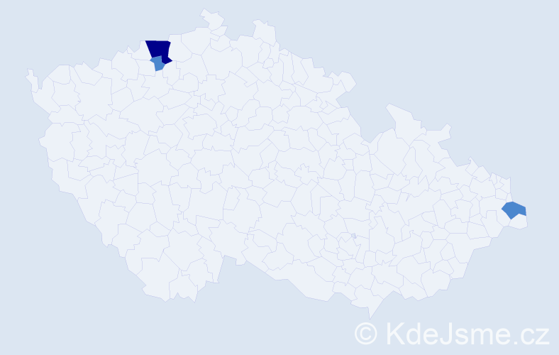 Příjmení: 'Koričárová', počet výskytů 8 v celé ČR