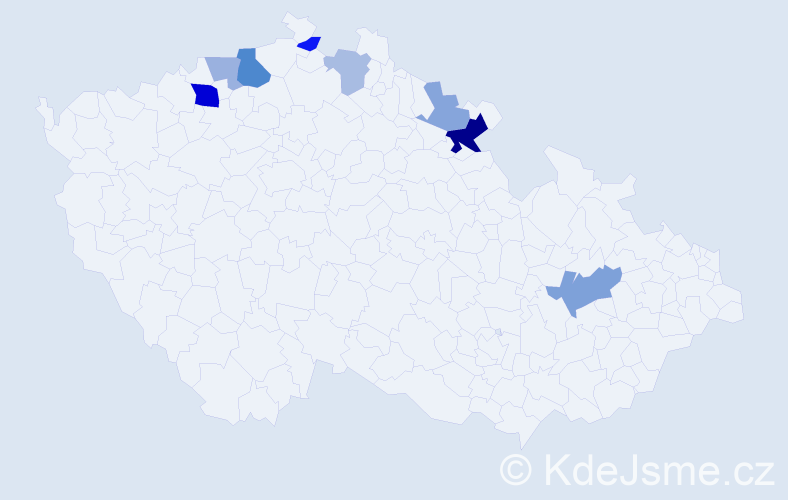 Příjmení: 'Štelzig', počet výskytů 17 v celé ČR