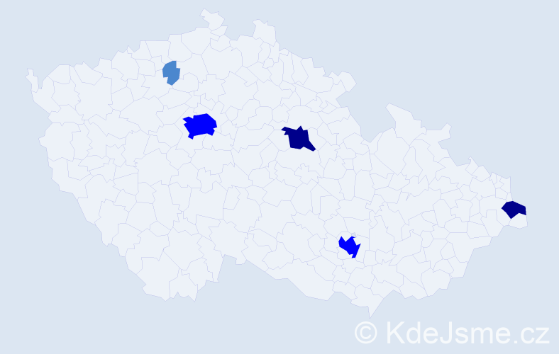 Příjmení: 'Konstantinová', počet výskytů 11 v celé ČR