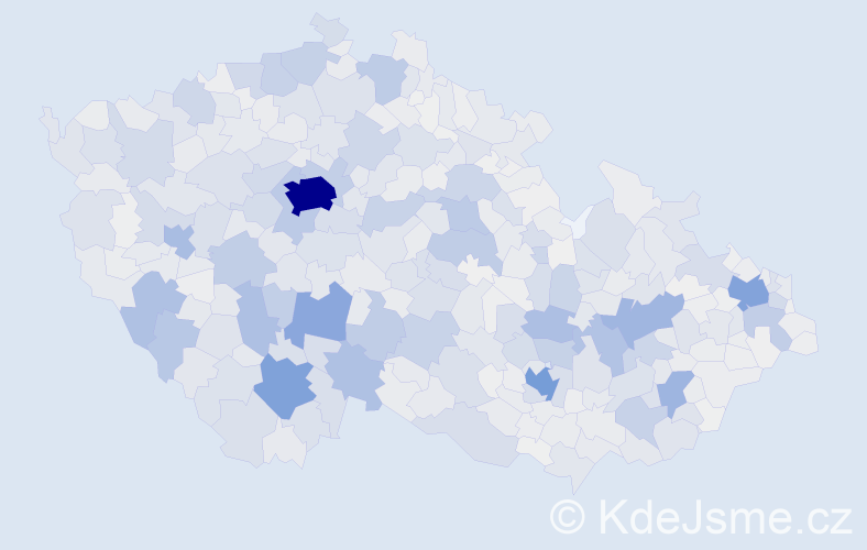 Příjmení: 'Kolář', počet výskytů 8364 v celé ČR