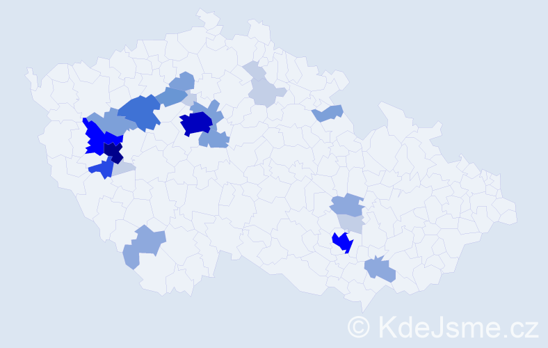 Příjmení: 'Sušánková', počet výskytů 80 v celé ČR