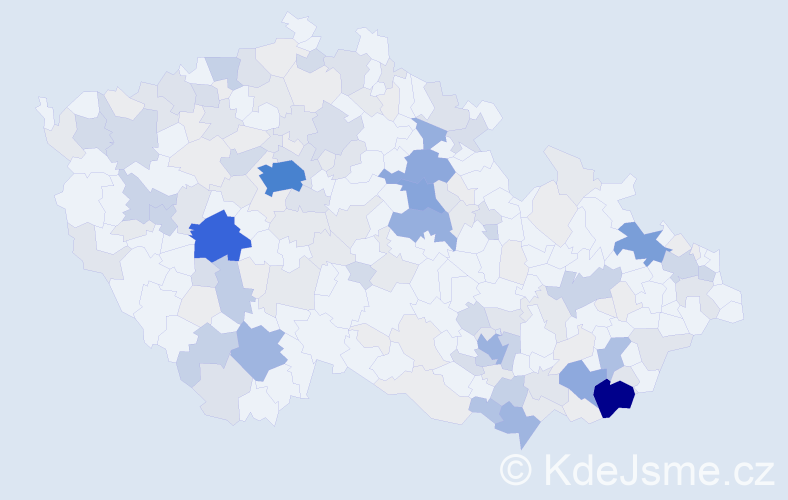 Příjmení: 'Zemek', počet výskytů 713 v celé ČR