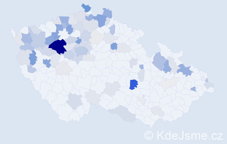 Příjmení: 'Koutecký', počet výskytů 279 v celé ČR