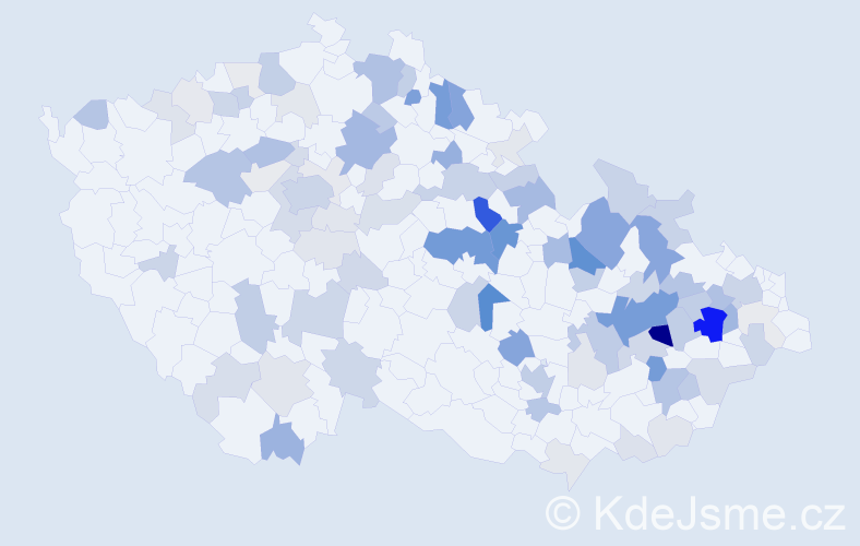 Příjmení: 'Doubravský', počet výskytů 299 v celé ČR