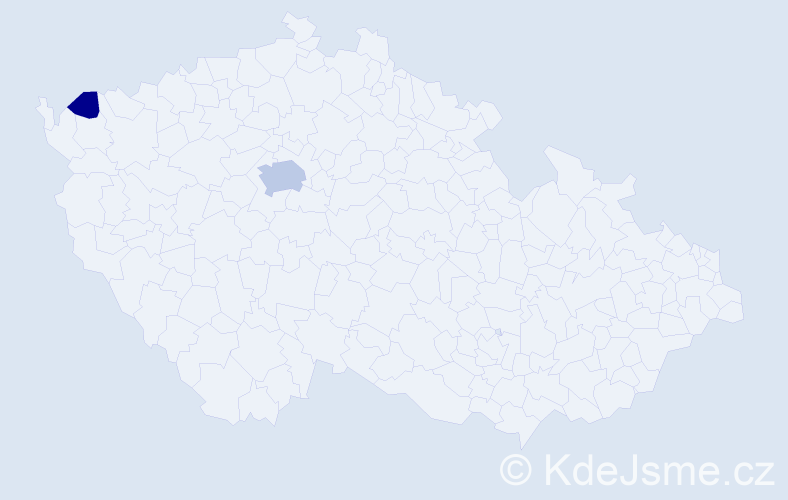 Příjmení: 'Kojš', počet výskytů 6 v celé ČR
