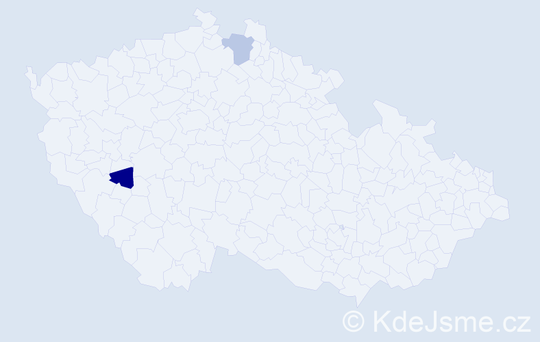 Příjmení: 'Kordovan', počet výskytů 2 v celé ČR