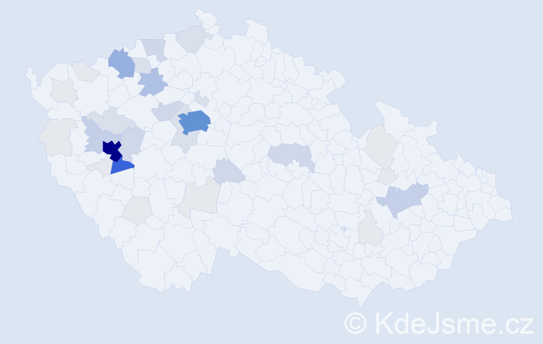Příjmení: 'Kotora', počet výskytů 145 v celé ČR