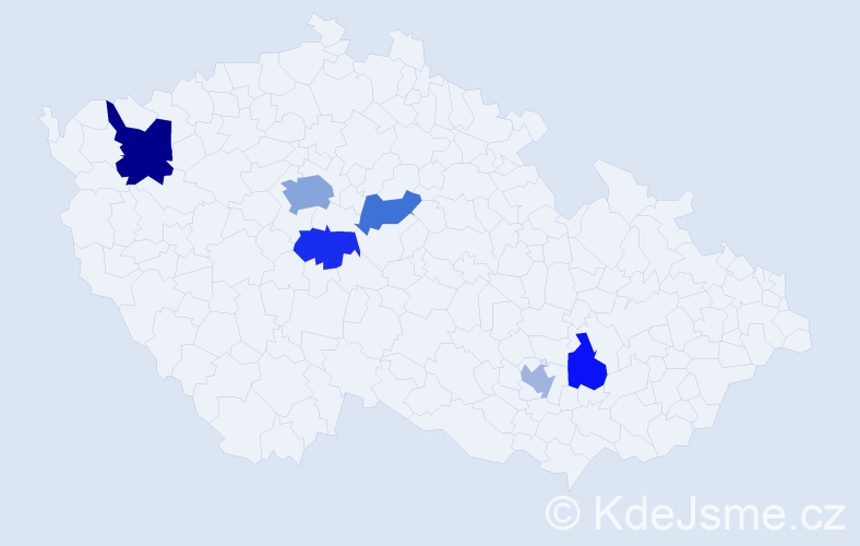 Příjmení: 'Kobzar', počet výskytů 10 v celé ČR
