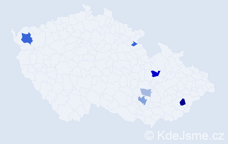Příjmení: 'Zigal', počet výskytů 18 v celé ČR