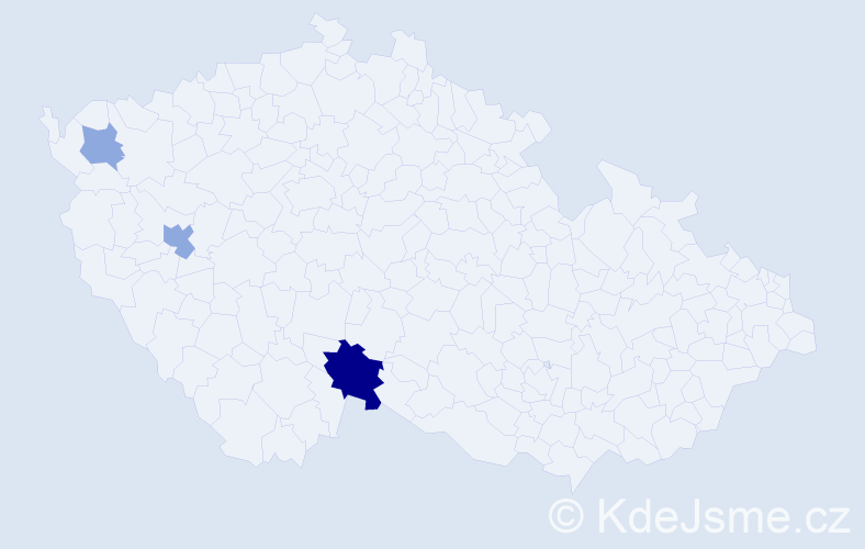 Příjmení: 'Garhoferová', počet výskytů 8 v celé ČR