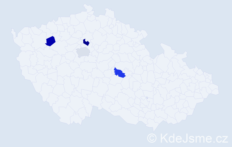 Příjmení: 'Mateková', počet výskytů 6 v celé ČR