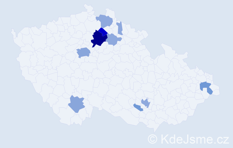 Příjmení: 'Čupíková', počet výskytů 32 v celé ČR