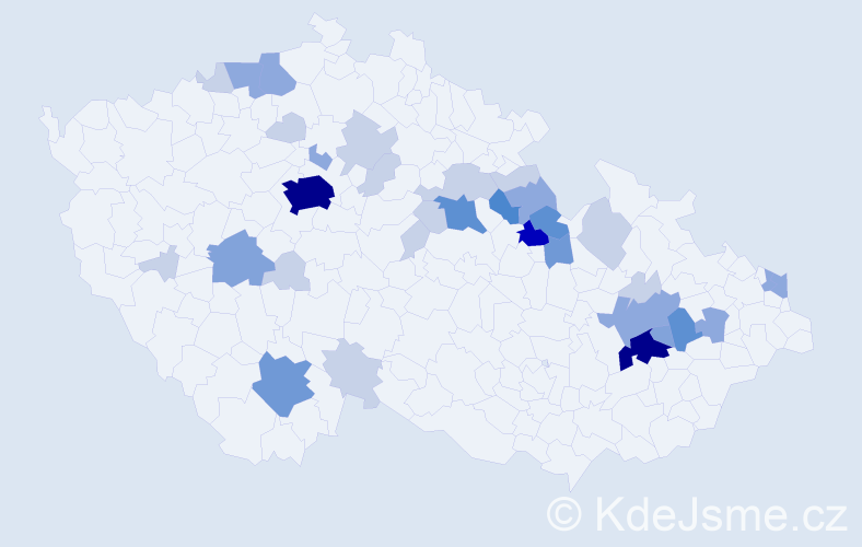 Příjmení: 'Malátek', počet výskytů 99 v celé ČR