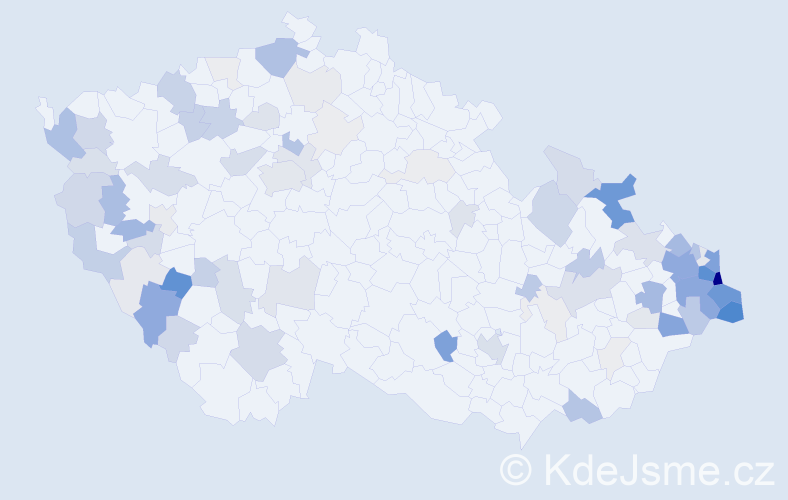 Příjmení: 'Baron', počet výskytů 302 v celé ČR
