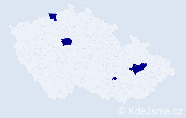 Příjmení: 'Walch', počet výskytů 4 v celé ČR