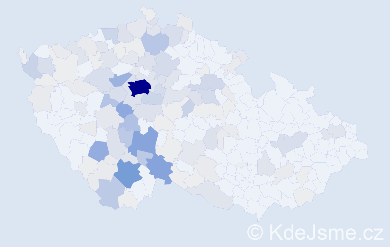 Příjmení: 'Houska', počet výskytů 631 v celé ČR