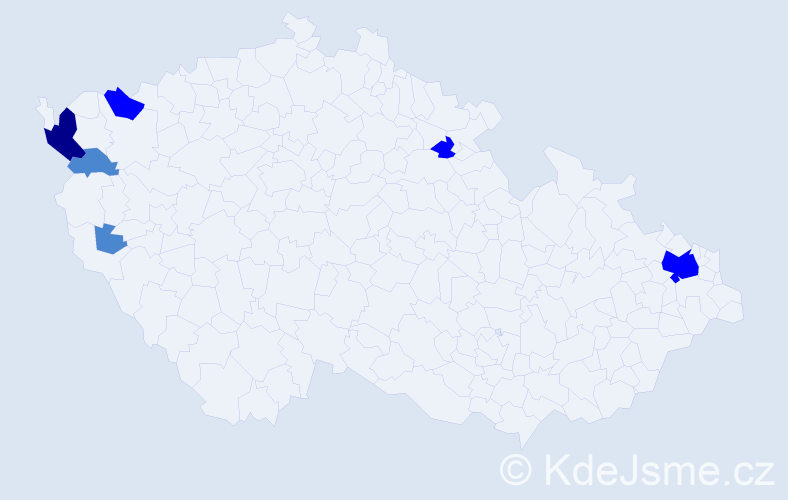 Příjmení: 'Kasenčák', počet výskytů 11 v celé ČR