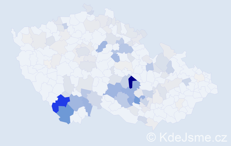 Příjmení: 'Šandera', počet výskytů 427 v celé ČR