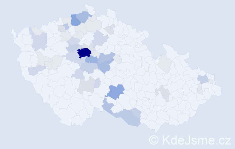 Příjmení: 'Zámostná', počet výskytů 182 v celé ČR
