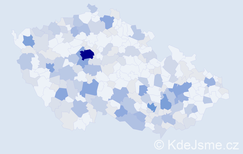 Příjmení: 'Punčochářová', počet výskytů 444 v celé ČR