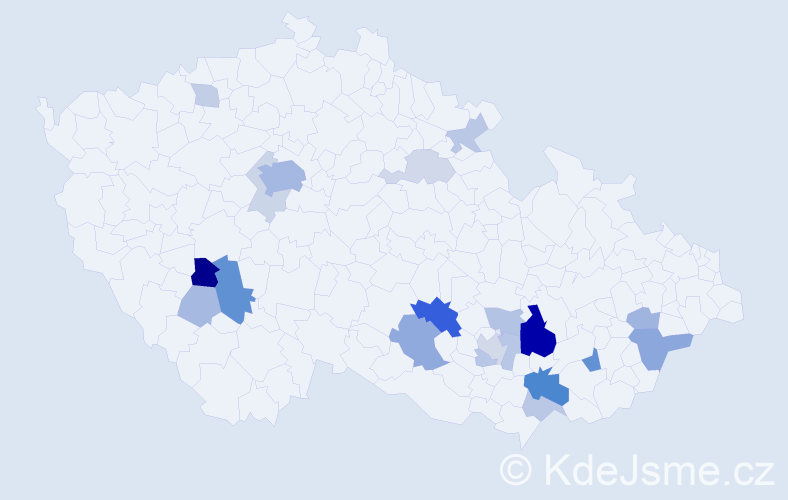 Příjmení: 'Grec', počet výskytů 51 v celé ČR