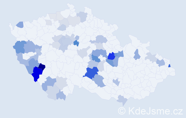 Příjmení: 'Lašková', počet výskytů 162 v celé ČR