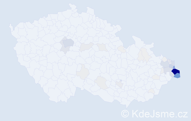 Příjmení: 'Cienciala', počet výskytů 375 v celé ČR