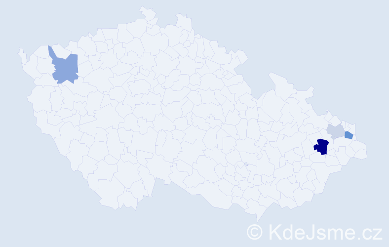Příjmení: 'Celuch', počet výskytů 7 v celé ČR