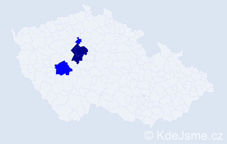 Příjmení: 'Postolache', počet výskytů 6 v celé ČR