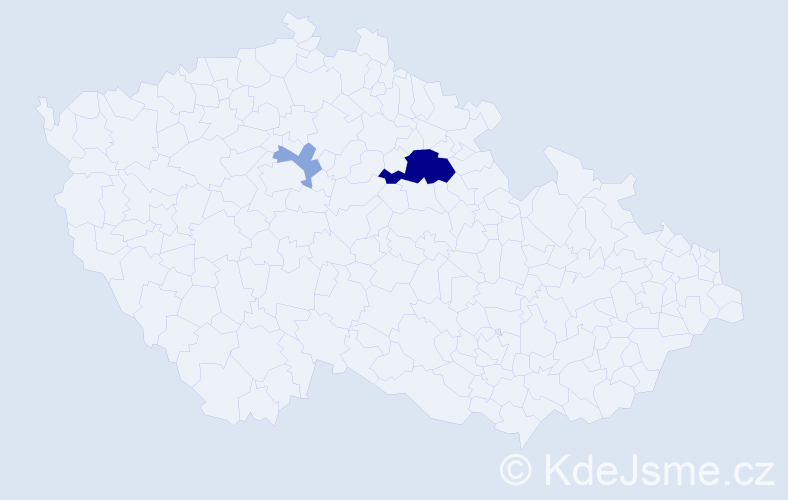Příjmení: 'Kilingr', počet výskytů 7 v celé ČR