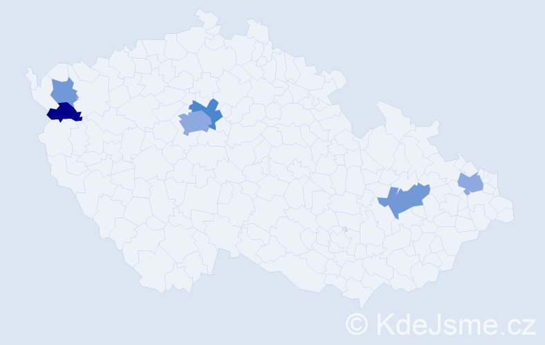 Příjmení: 'Puterová', počet výskytů 15 v celé ČR