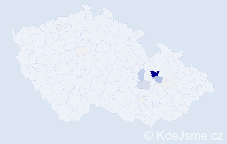Příjmení: 'Vyjídáčková', počet výskytů 42 v celé ČR