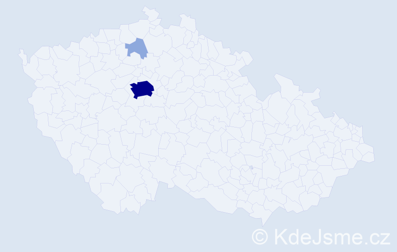 Příjmení: 'Kendeová', počet výskytů 6 v celé ČR