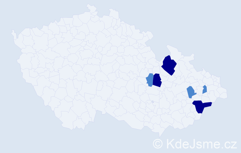 Příjmení: 'Naiserová', počet výskytů 12 v celé ČR