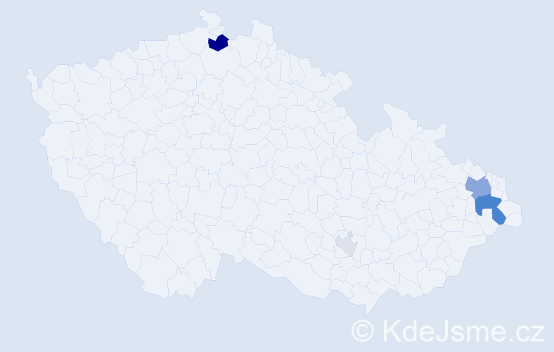 Příjmení: 'Kyselovský', počet výskytů 14 v celé ČR
