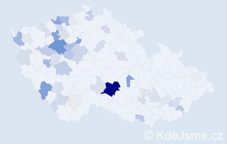 Příjmení: 'Hinková', počet výskytů 152 v celé ČR